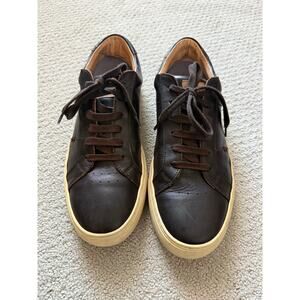GREATS Royale Mens Brown Leather Shoes laced Up almond toe preppy lifestyle